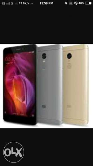 Redmi note 4 64 gb seal pack phone black gold gray