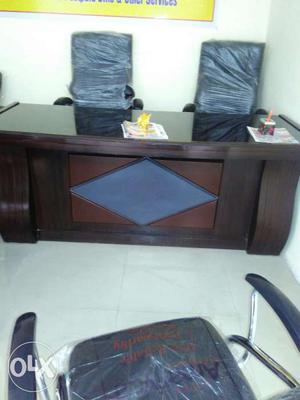 2 branded steelness chairs and 6 feet table new