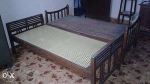 2 wooden single cot in excellent condition