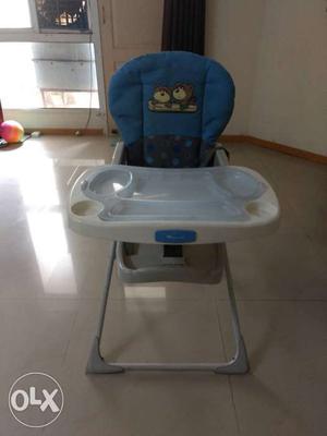 Baby's Blue And White Highchair