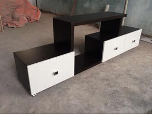 Beautifully designed tv unit in white brown n white