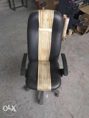 Black And Beige Office Chair