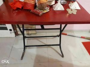 Black And Red Folding Table
