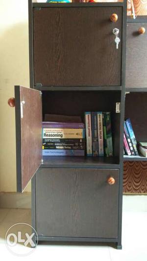 Black Wooden Book Cabinet