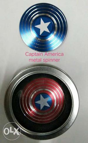 Blue And Red Captain America Shield Fidget Spinners