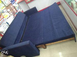 Blue Fabric Sofa Bed