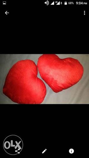 Brand new heart shaped cusion ack of 2 in one