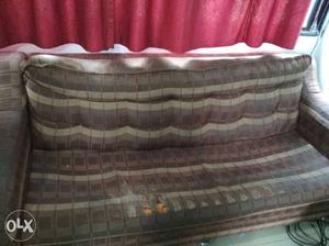 Brown And Beige Futon Couch