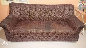Brown And Black Floral Couch