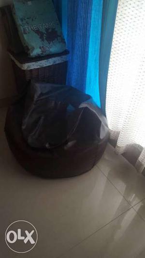 Brown Leather Beanbag Chair