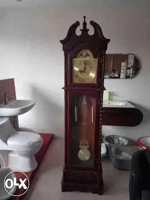 Brown Wooden Grandfather Clock
