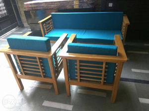 Five sitter saagwan sofa set (solid wood)