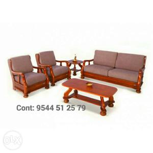 Fresh quality solid wooden sofa set on monthly scheme