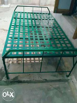 Green Metal Bed in new condition.