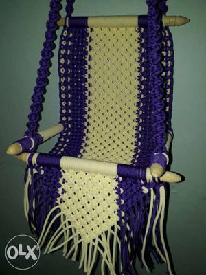 Hand weaven Crochet swing chair for home