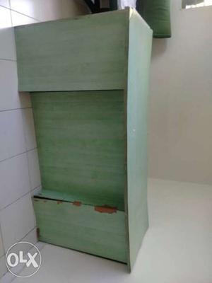 Office table with drawer one wardrobe green colour