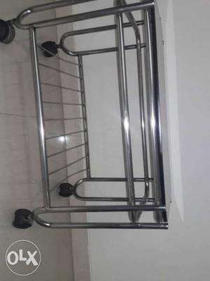 Stainless Steel Rolling Utility Cart