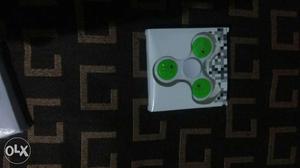 White And Green Tri-spinner Fidget Toy