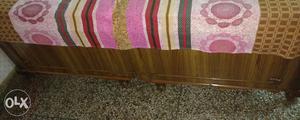 Wooden double bed in good condition