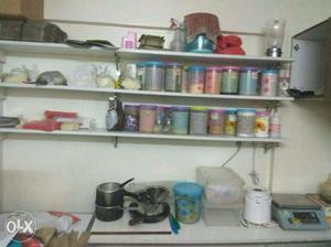 Wooden shelf and wooden cupboard for sale