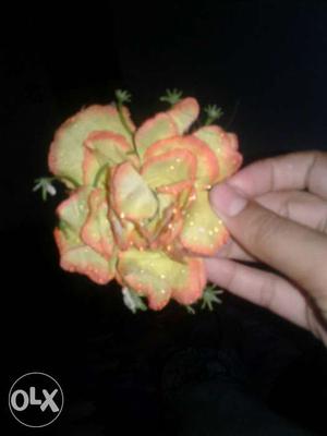 Yellow And Orange Petaled Flower Decor