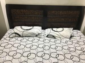 1 double bed with box,1 and half year old in brand new