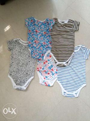 Baby Rompers 0 to 12 months cotton hosiery multi