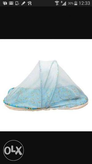 Baby mattress and pillow with mosquito net
