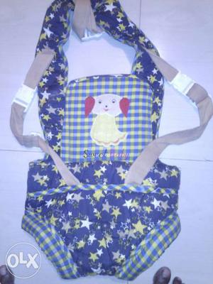 Baby's Dog Embroidered Blue And Gray 5-pointed Star Print