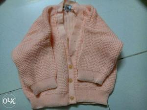 Baby's Knitted Pink Sweater