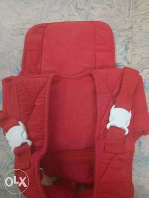 Baby's Red And White Carrier(Kangaroo Bag)