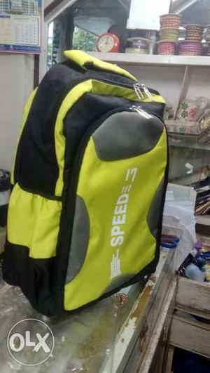 Black And Green Speed 17 Backpack