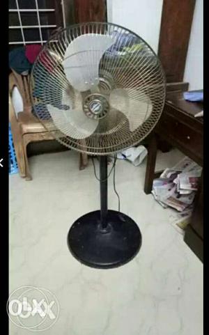 Black And Grey Pedestal Fan