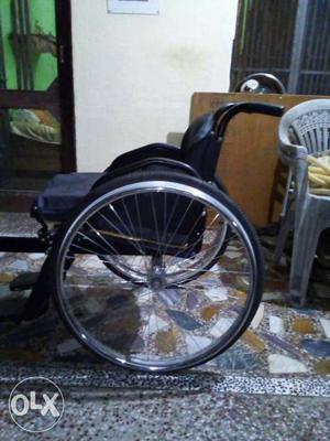 Black Leather Padded Wheelchair