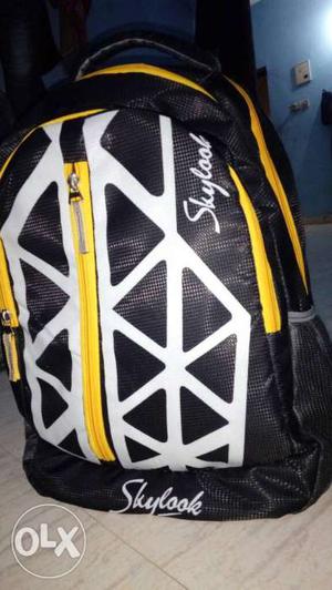 Black White And Yellow Backpack