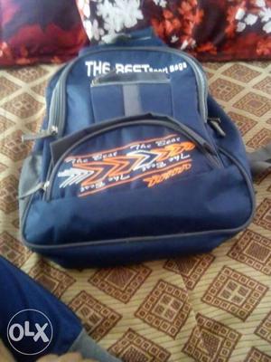 Blue, Black And Orange Backpack