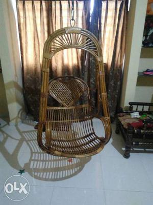 Brown Rattan Hanging Egg Chair