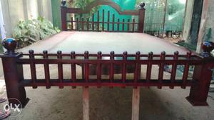 Brown Wooden Bed Frame