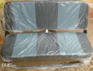 Gray And Teal Leather Futon brand new vehicle seat