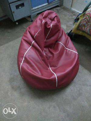 Less used bean bag filled Along with unfilled footrest bag