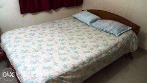 New Wooden Double Bed with 3 Inch Kurlon Super Delux