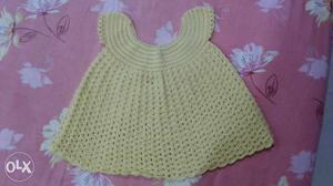 New handmade crochet frock for 2 to 3 years old girl