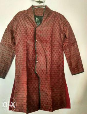 Pathani maroon colour with black Patiala for 10