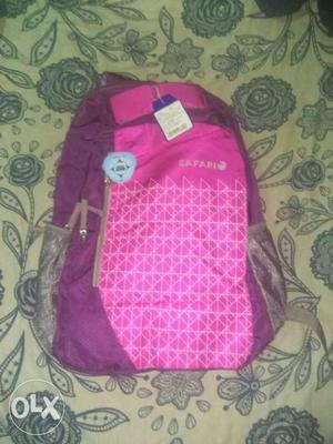 Pink And Purple Safari Backpack