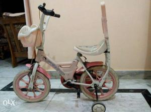 Pink colour kids cycle