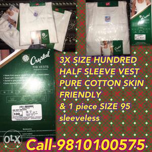 Pure cotton mens vest