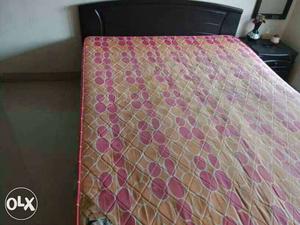 Queen size bed with storage and mattress 6'x6'