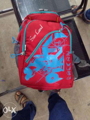 Red And Blue Sim Land Backpack
