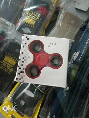 Red Tri Hand Spinner In Box