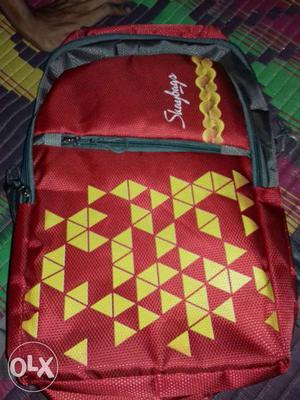 Red, Yellow,and Black Backpack